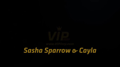 Very kinky Sasha Sparrow licking pussy