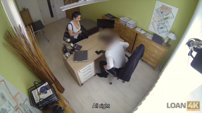 Alex Black sucking cock in office