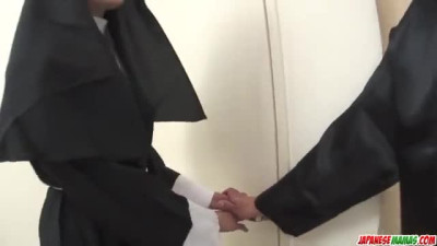 Japanese nun feels like hard slamming