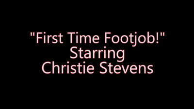 Christie Stevens really enjoys footjob