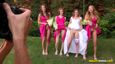 Sweet blonde hair Diana Dali group sex at wedding