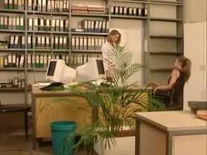 German lesbian licking in office